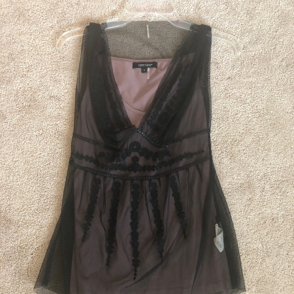 Karen Kane Mesh Blouse
